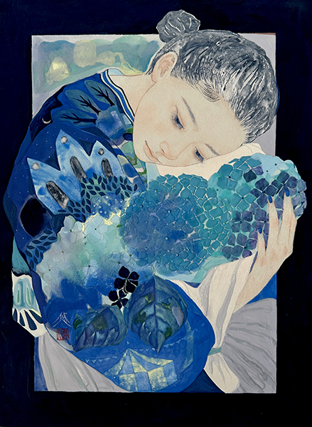 青になった少女